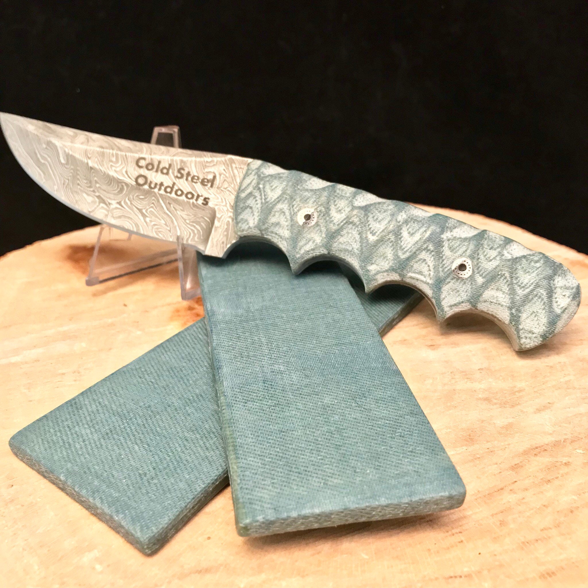 Stonewashed Blue Jean Denim Micarta Knife Scales Pair 5 Etsy