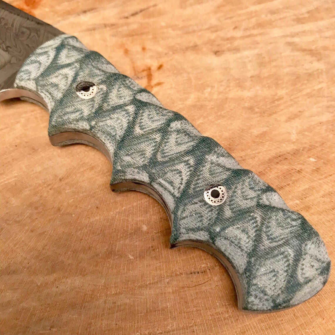 Stonewashed Blue Jean Denim Micarta Knife Scales Pair 5 Etsy