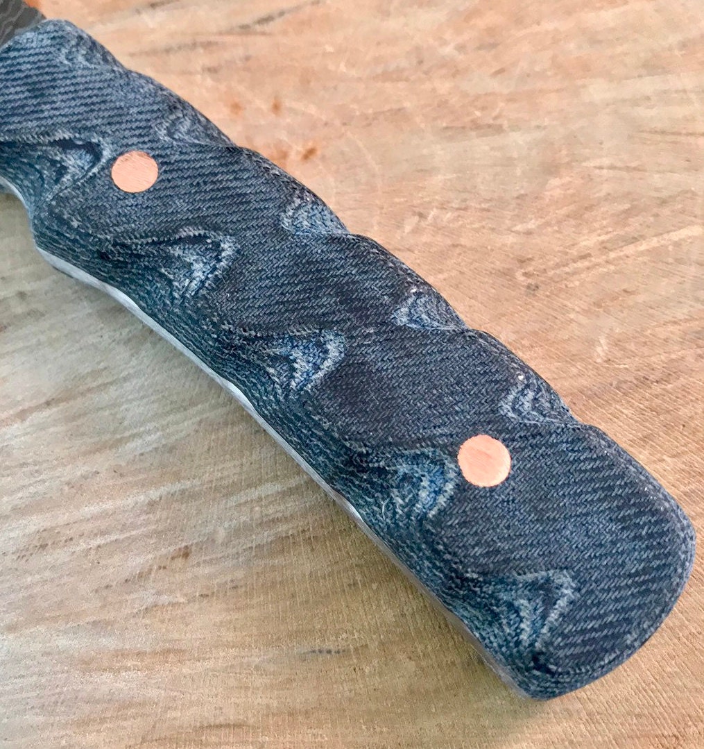 Premium Solid Indigo Blue Jean Denim Micarta Knife Scales 5 Etsy