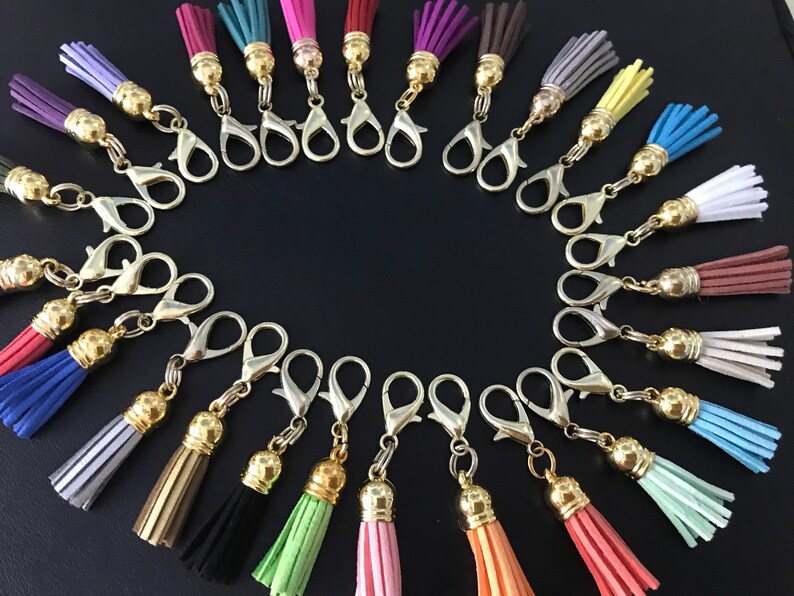 Bright Gold Tone Tassel Zipper Pull Purse Charm or Planner Etsy