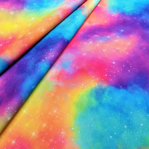 PUL waterproof fabric, Rainbow Clouds