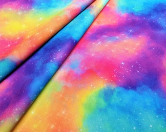 PUL waterproof fabric, Rainbow Clouds