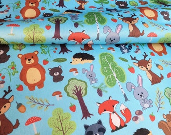 PUL waterproof fabric, Woodland animals