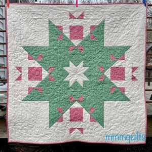 Pop Star star quilt, PDF quilt pattern, modern quilt, baby quilt, throw, beginner, quick quilt, simple quilt, original design image 5
