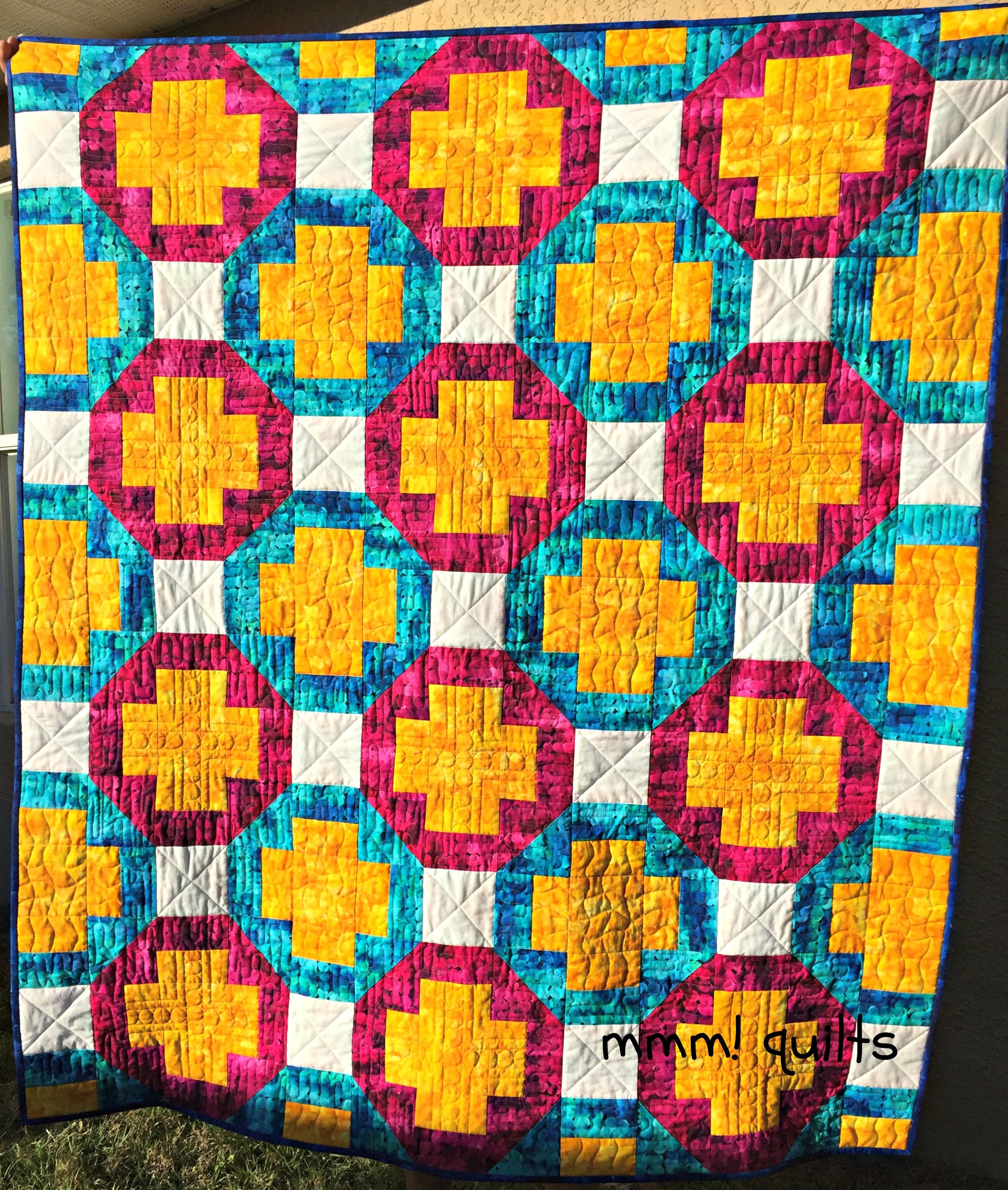 On the Plus Side, PDF Quilt Pattern, Throw Quilt, Baby Quilt, Modern
