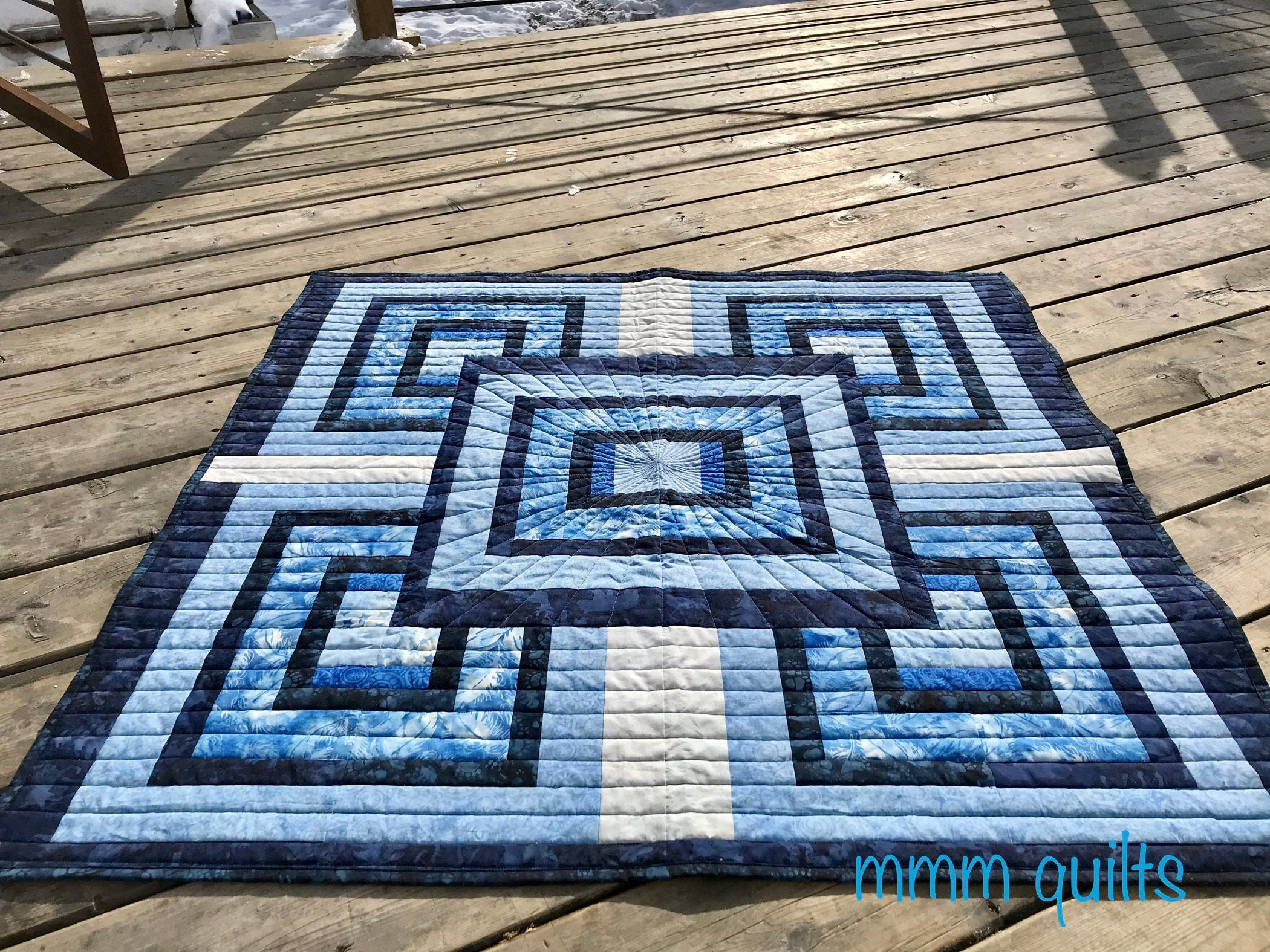 Centred PDF Quilt Pattern, Throw Quilt, Modern Quilt, Pattern, Log