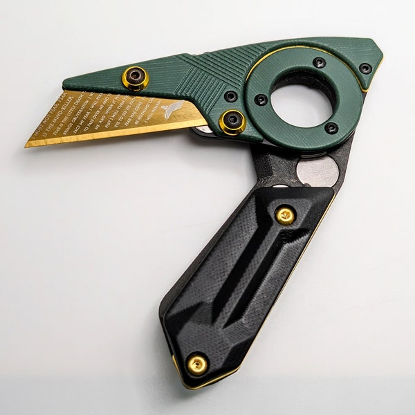 HYDRA Gen.2 "Dune Inspired" EDC Utility Blade Knife | Magnetic Folder Box Cutter | Carbon Fiber | Made in Canada | Men's Gift