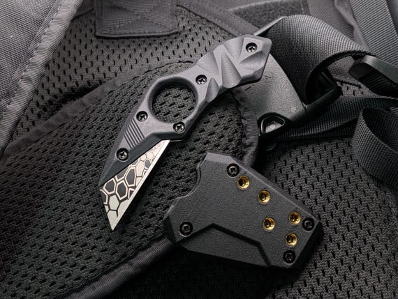 PRAETOR G10 Fixed Blade Utility Knife & SK2H Blade Set - Black