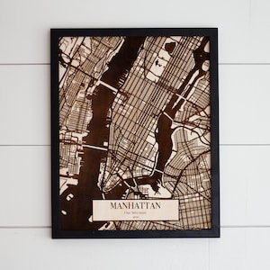 Arte de mapa de ruas gravada personalizada - qualquer cidade