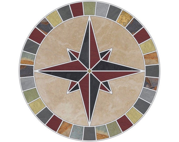 Tile Mosaic Medallion Natural Stone, Travertine Tile 24×24