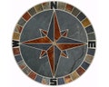Rustic Charm Mosaic Medallion Mariners Compass Rose with NSEW - Choose from 12", 16", 18", 20", 24", 30", 36", 40", 48", 60", 72", 96"