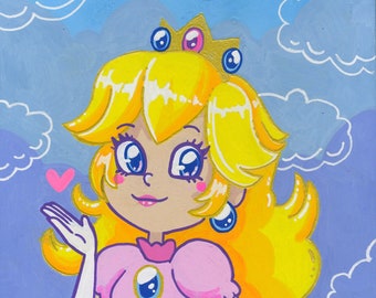 Princess Peach - Original Painting (5x7)