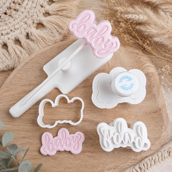 Ausstecher- und Stempelset für Baby-Cake-Pops | Dekorationsset für Babyparty-Cake-Pops