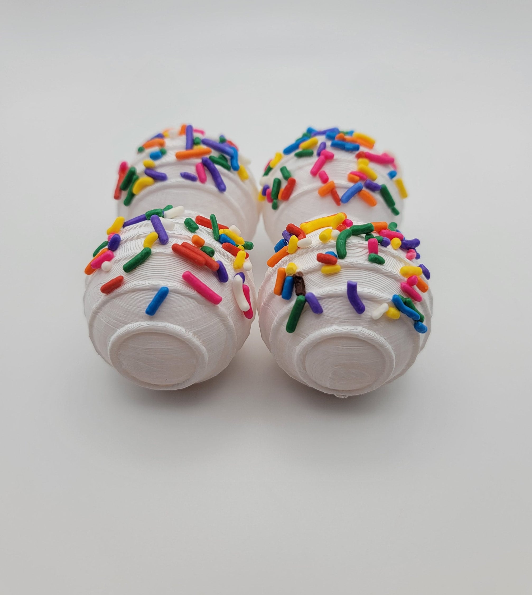 Fake Cake Pops Set of 6 Cake Balls 6 Faux 3D Printed Cake Pops Plain 3D