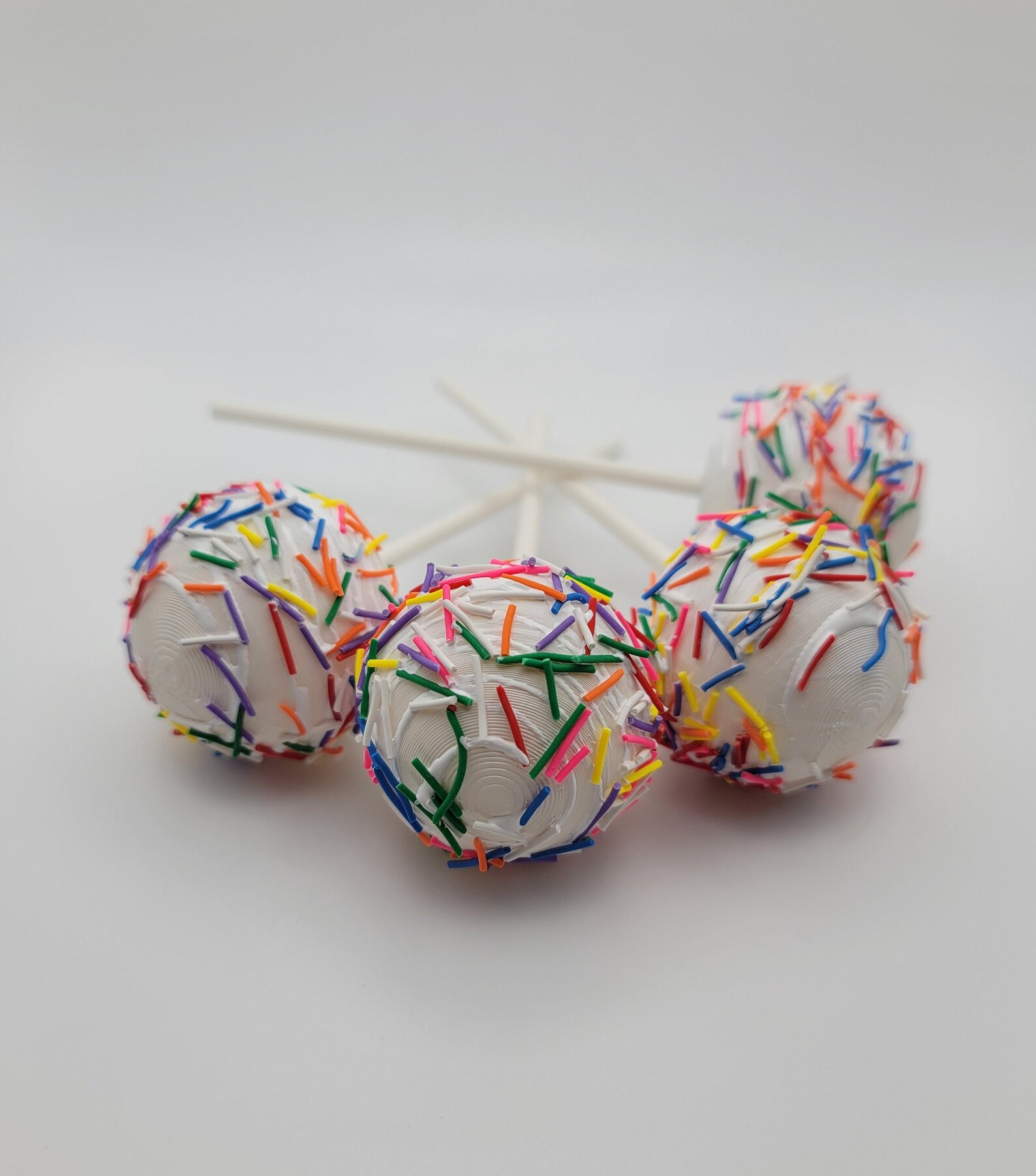 Fake Cake Pops Set of 4 Faux Cake Pop Funfetti Display Fake Birthday
