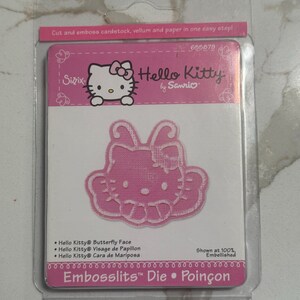 Utgående Sizzix Hello Kitty Butterfly Embosslits Die | Ny förseglad Sanrio Die | Korttillverkning Scrapbooking Hantverksmaterial