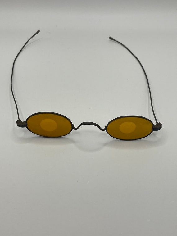 Antique orange frosted shooting glasses c. 1885 eyegl… Gem