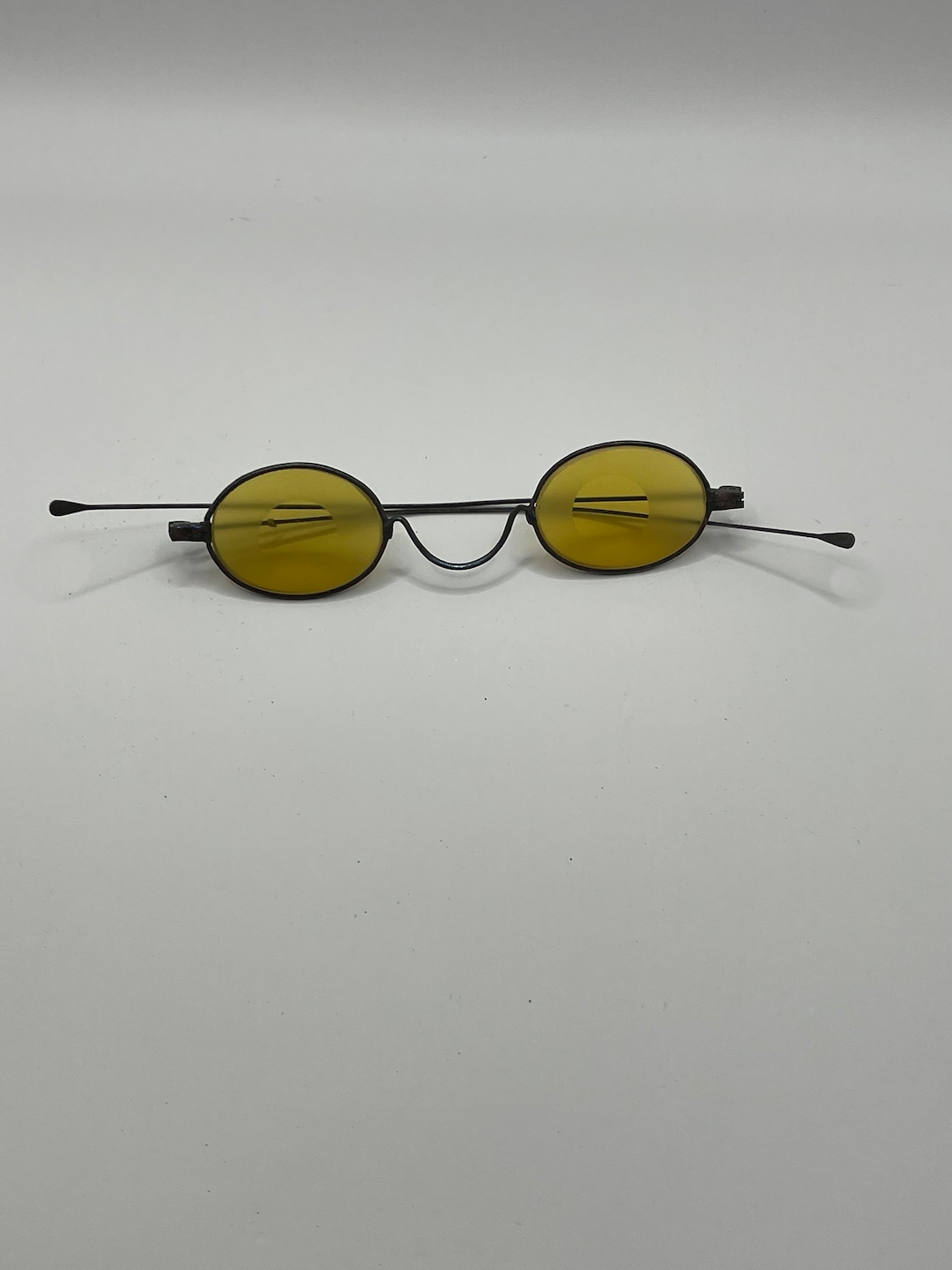 Antique Yellow Tint Glasses Shooting Glasses Eyewear Antique Glasses Etsy
