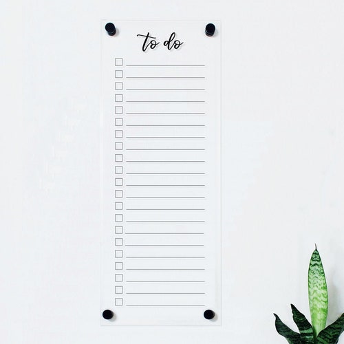 Acrylic Dry Erase To do List Custom Checklist 2 Sizes Etsy