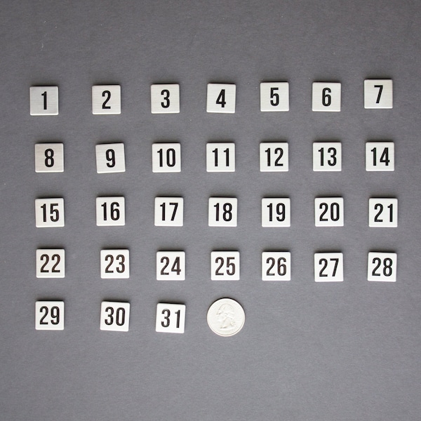 Small Calendar Magnet Numbers Etsy