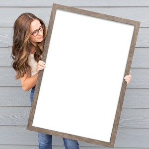 Framed Wet Erase Whiteboard - MULTIPLE SIZES AVAILABLE, Optional Magnetic Upgrade, Reversible Front for Dry Erase White Board