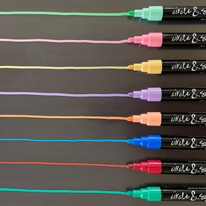 8 pack of assorted chalk pens with 6mm reversible tip