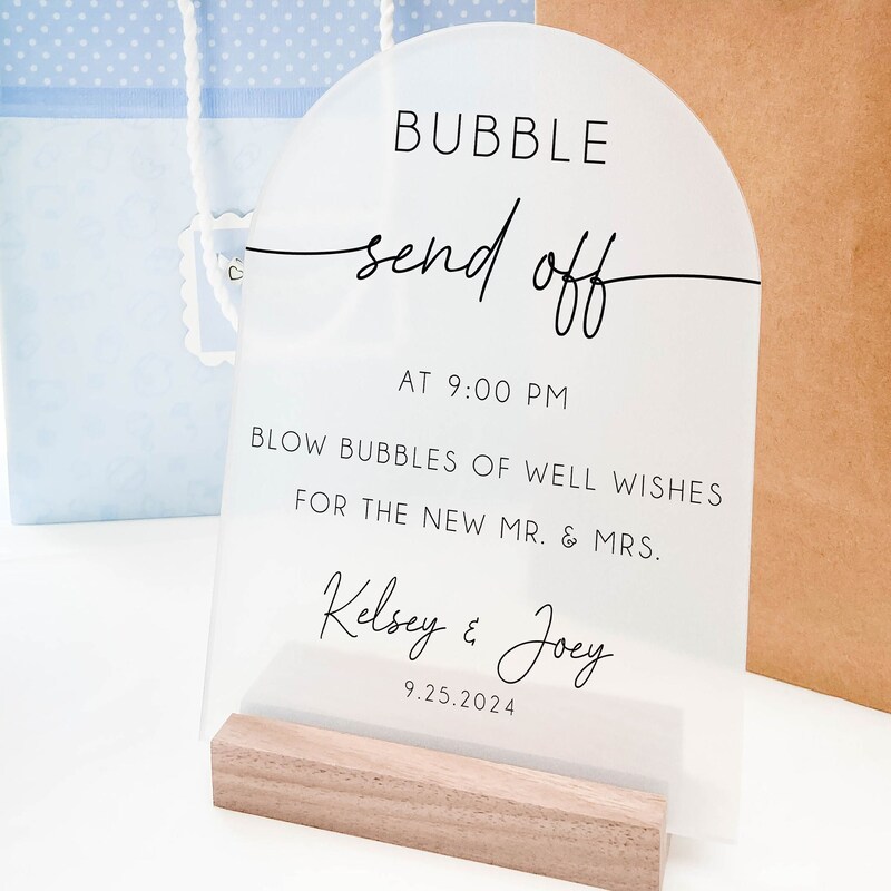 Bubble Send off Sign - Etsy