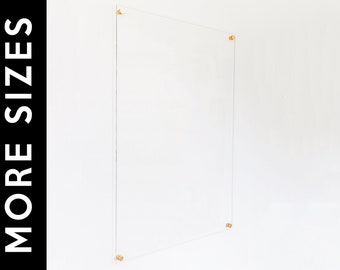 Blank Acrylic Dry Erase Board, 2025 Vision Board, 1/4&quot; Thick Clear Writing Board, Floating Message Board, Wall Mounted Notes Board
