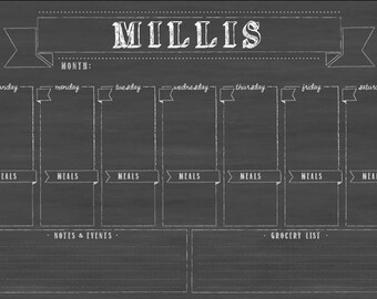 weekly schedule etsy