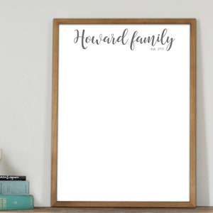 Personalized Whiteboard | 18x24 Framed Whiteboard | Housewarming Gift | Realtor Gift |  #18149