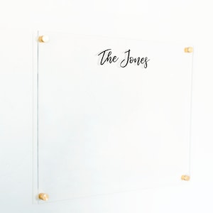 Acrylic Dry Erase Board | Customized Memo Board | Clear Acrylic Message Board | Modern Office Note board | Horizontal or Vertical Available