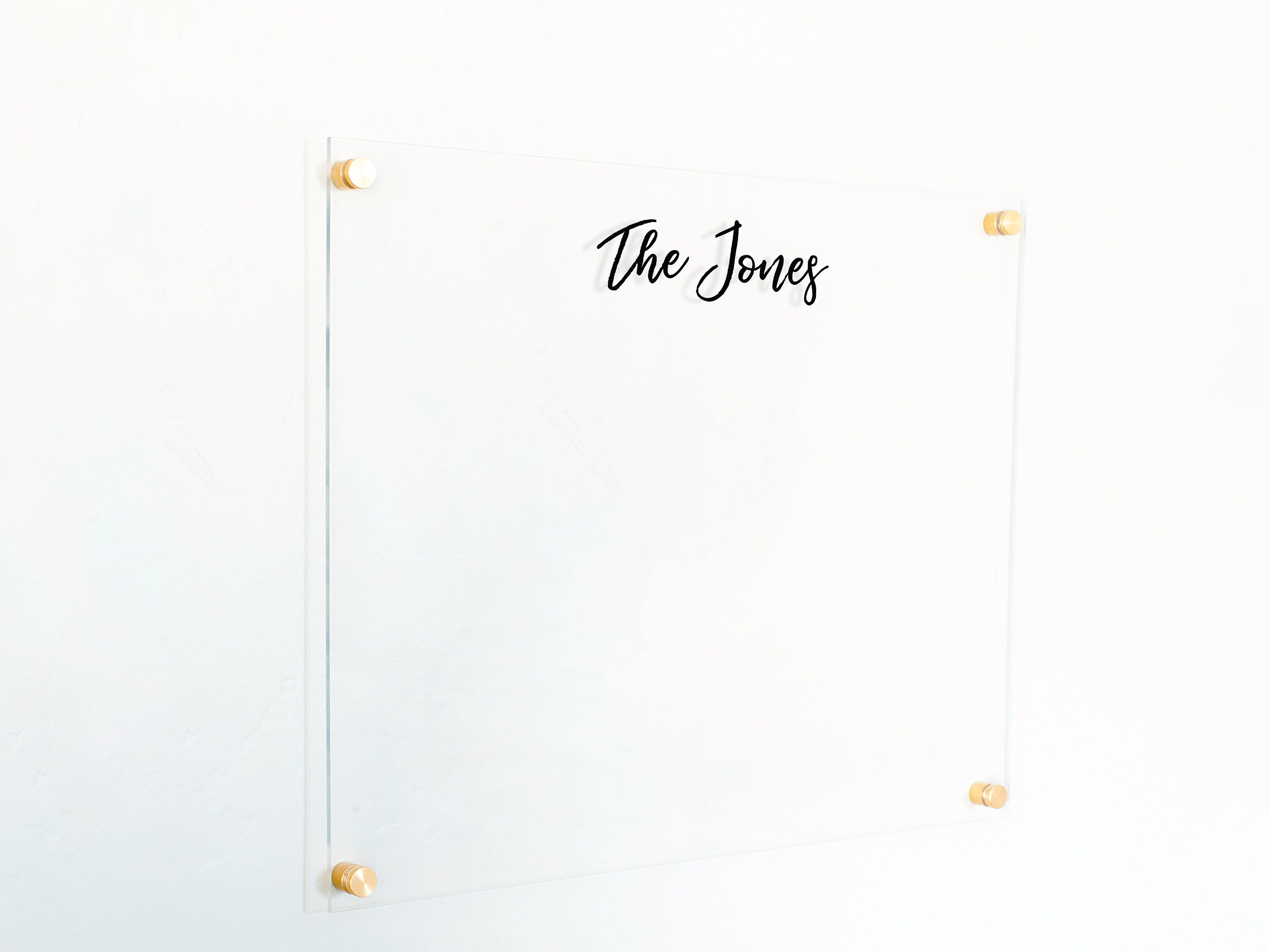 thumbnail image 2 of Custom Acrylic Dry Erase Board For Wall With Professional And Stylish Border - Shipped Next Day, Made In USA, Non-Magnetic Whiteboard, Wall Mounted Board, Easy To Clean (Clear - 16x20 2 of 9