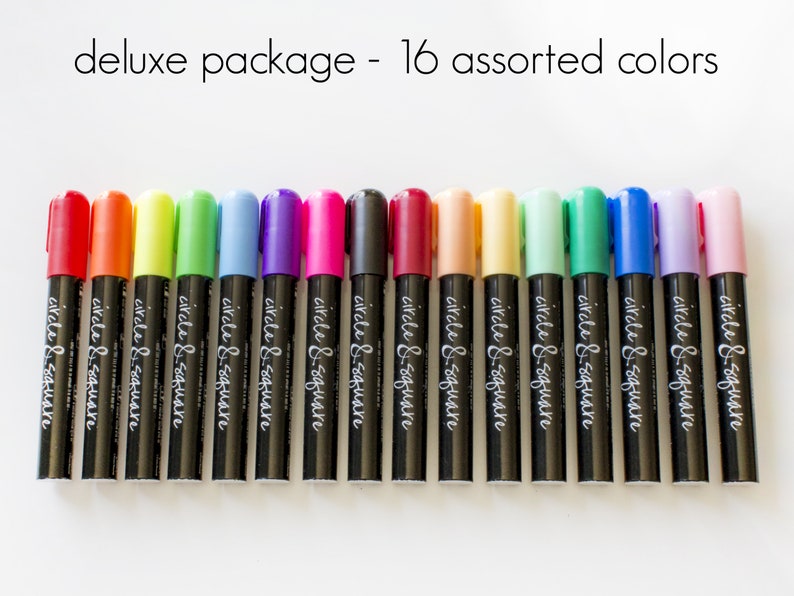 6mm Deluxe pack 16 chalk markers with both the neon and assorted color packs.