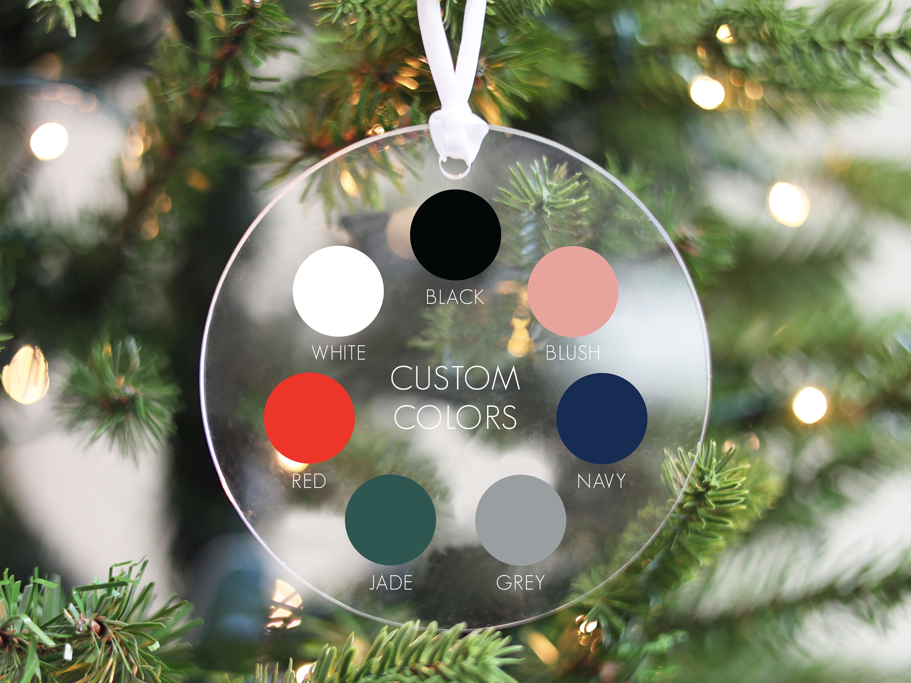 Personalized Newlywed Clear Ornament - Amour Daydream Studio