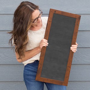 Blank Dry-Erase Chalkboard, 2026 Vision Board, Vertical Framed Chalkboard, Blank Board For Wall, 2025 Goals Board
