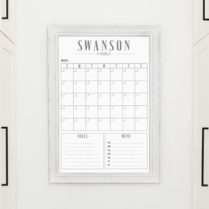 24 X 36 Boho Calendar Family Calendar Personalized - Etsy