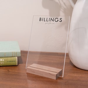 Zitat der Woche trocken abwischbare Tafel auf Acryl mit personalisiertem Namen oder Familienname | Wochenvers-Ständer oder Memoboard für die Dekoration zu Hause