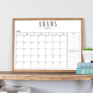 Family Calendar, Custom Calendar, School Calendar | Swanson