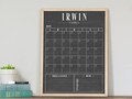 Chalkboard Calendar Dry Erase, Personalized Family calendar, Modern Chic Family, Family Name Calendar for wall | Swanson