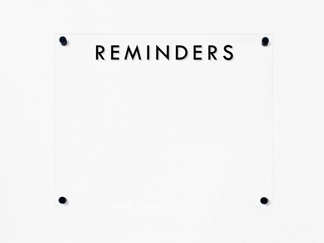 Personalized Horizontal Acrylic Notes Board for Home or Office Custom