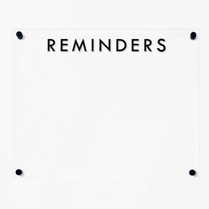 Personalized Horizontal Acrylic Notes Board for Home or Office Custom Memo Board for To Do's or Reminders, Dry Erase Acrylic for Wall image 1