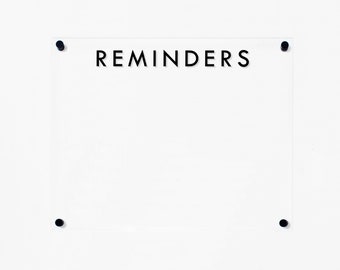 Personalized Horizontal Acrylic Notes Board for Home or Office | Custom Memo Board for To Do's or Reminders, Dry Erase Acrylic for Wall