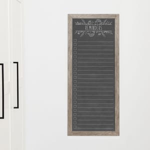 Grande quadro negro estilo quadro negro com moldura para lista de tarefas para decoração de parede para escritório em casa