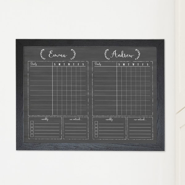 18x24 2 Child Chore Chart , Task Chart ,  #1882