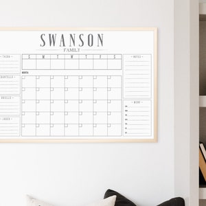 Personalized Whiteboard Command Center, Weekly and Monthly Calendar Combo, Calendar, Family Center Calendar 3694 Gold