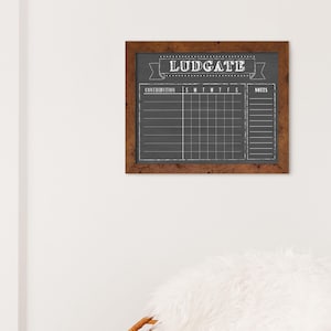 11x14 Dry Erase job Chart, One Child Job Chart, 11x14 framed task chart, Single Kid Chore Chart,  Contribution Chart, Command Center #1103