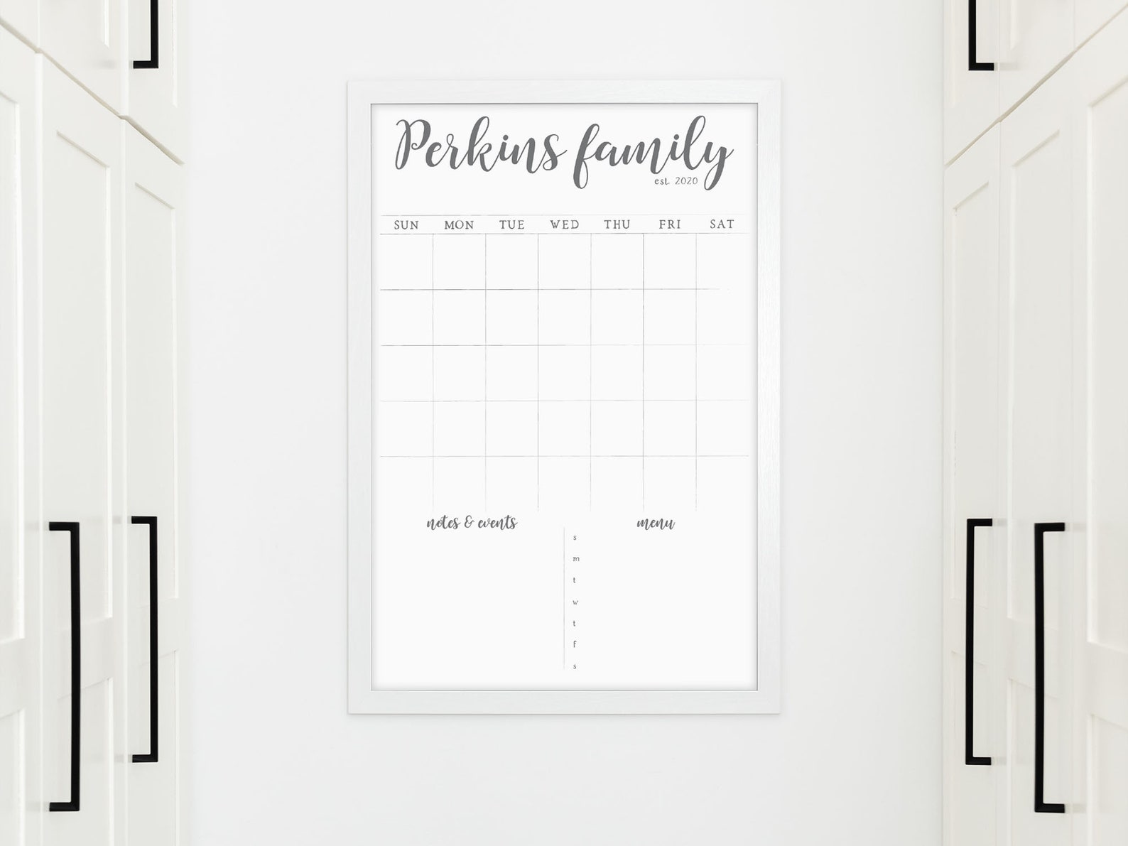 Whiteboard Wall Calendar Personalized for Your Family 18x24 Etsy