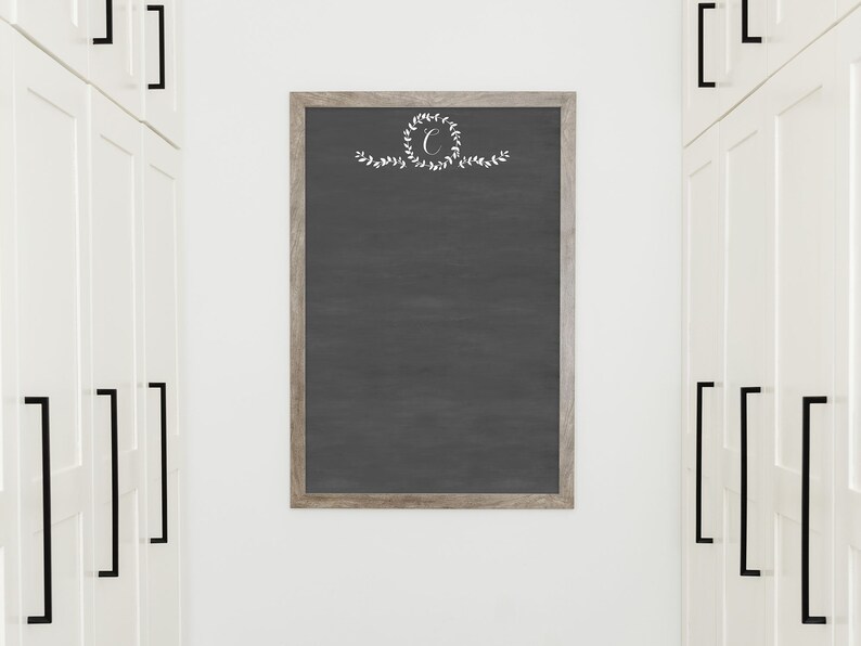 Monogrammed Chalkboard Personalized Chalkboard 24 X 36 Etsy