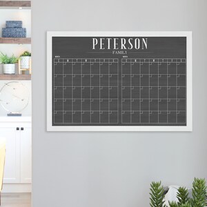 Two Month Calendar , Dry Erase Calendar , Personalized Calendar #3669