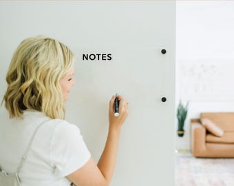 Acrylic Memo Board for Notes - vertical/horizontal dry erase board, notes list | The Minimalist Style | 3 sizes available 9x23 14x38 18x47.5
